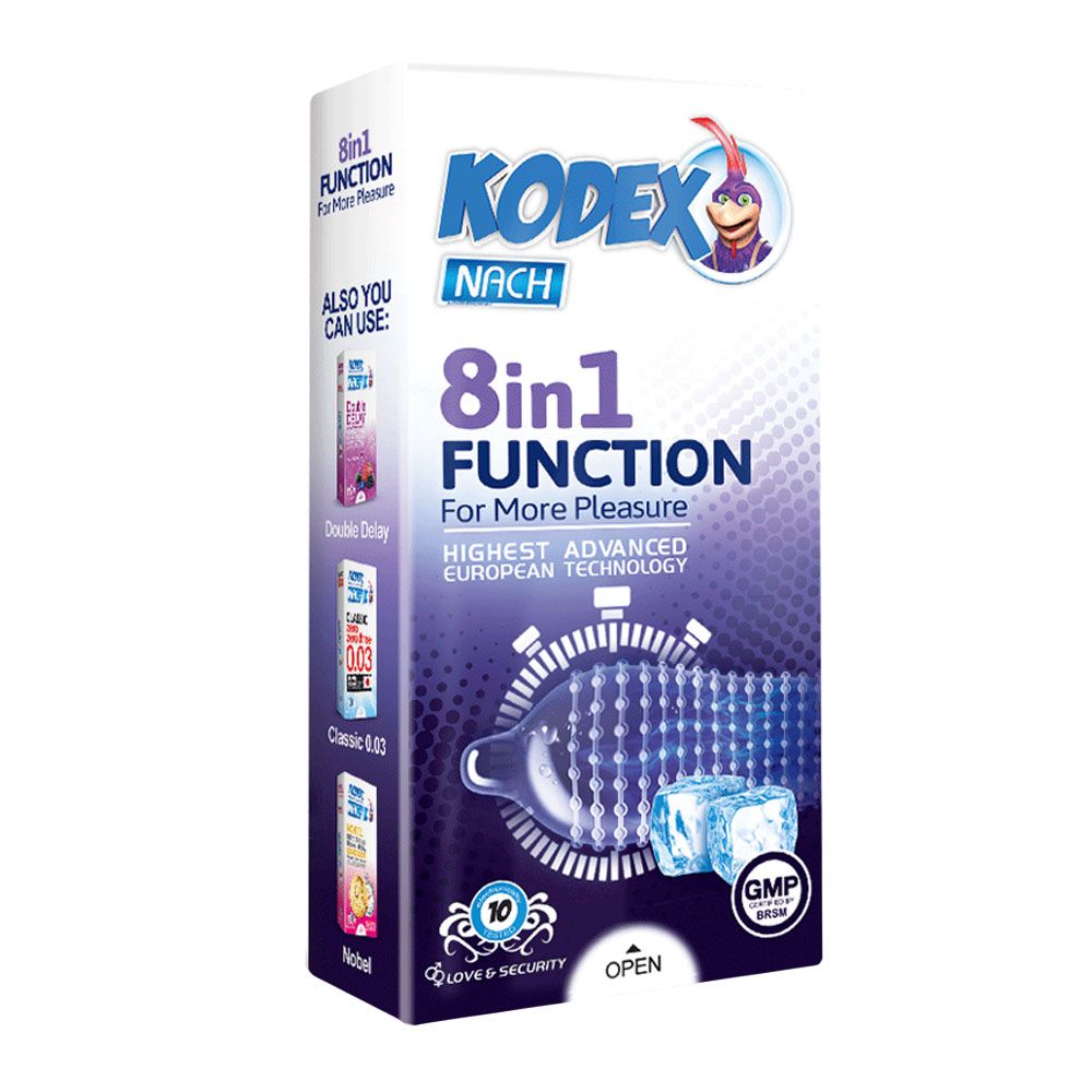 کاندوم ناچ کدکس مدل Function 8 In 1 بسته 10 عددی