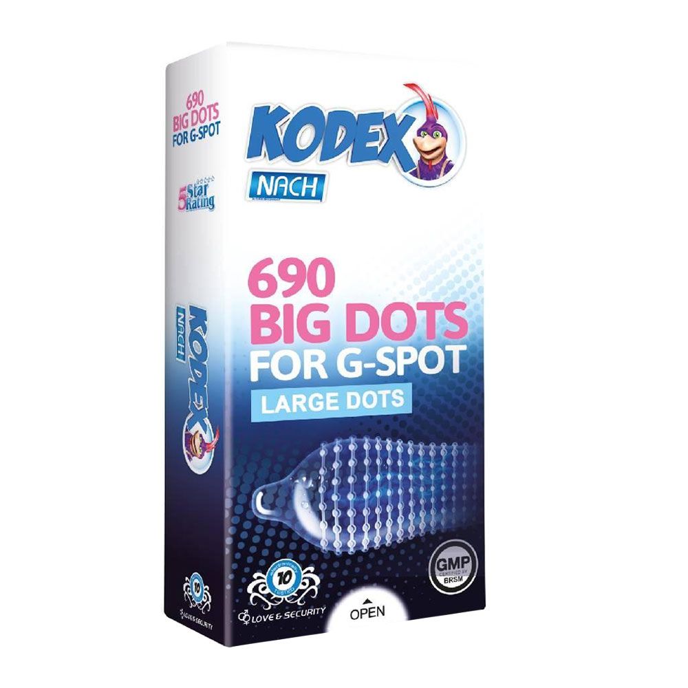 کاندوم ناچ کدکس مدل Big Dots بسته 10 عددی